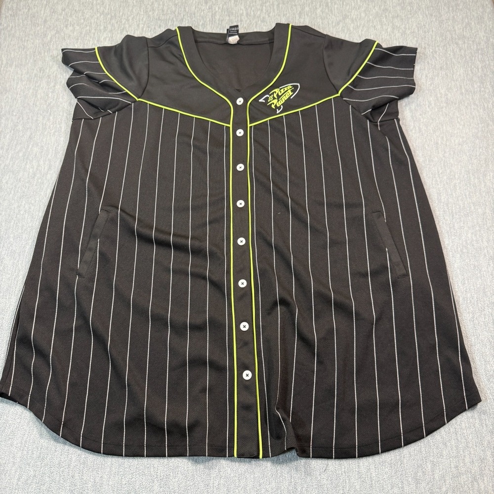 Her Universe Jersey Dress Women 4 Black Pinstripe Pizza Planet Alien Disney Pixa